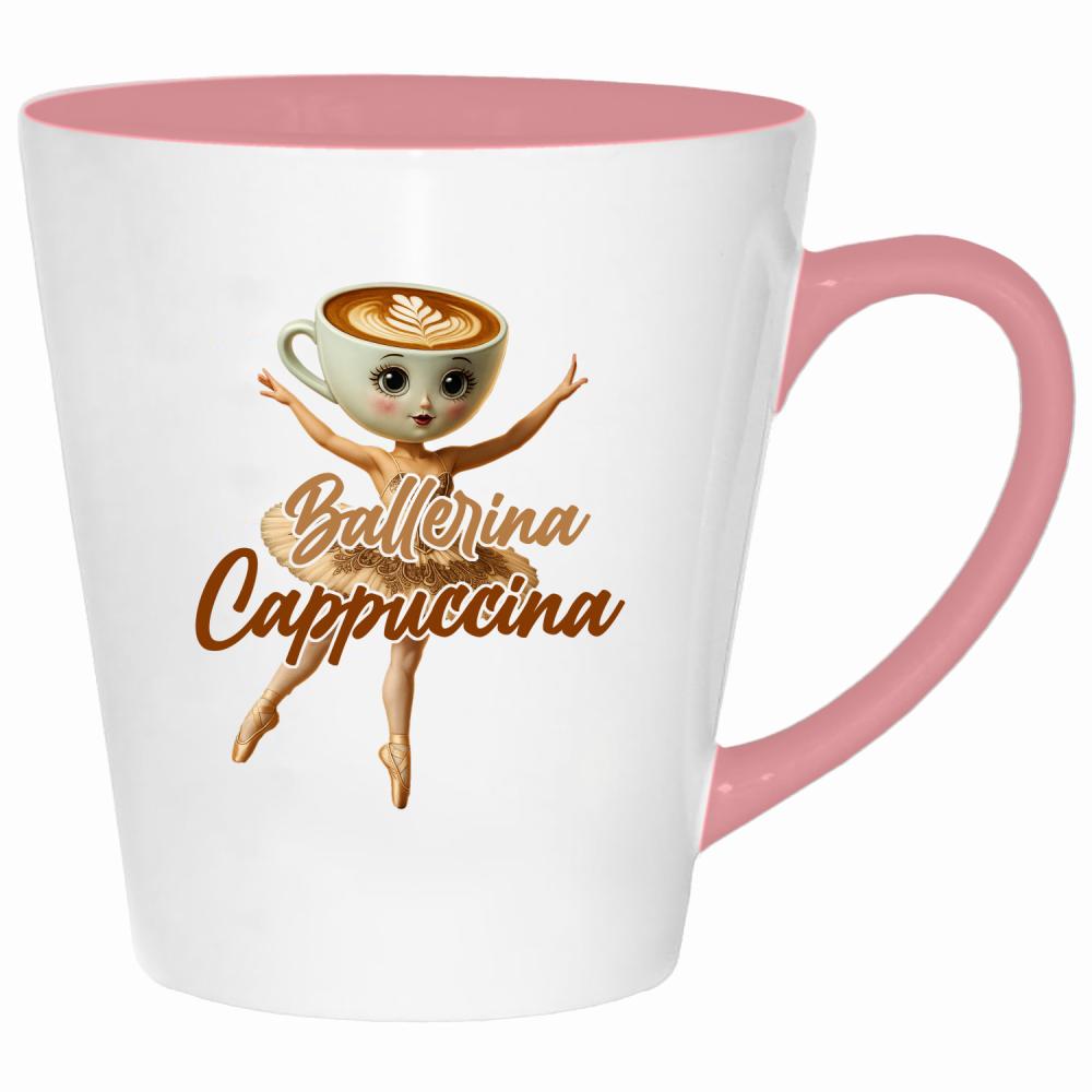 Brainrot Ballerina Cappuccina kubek latte kolor pink