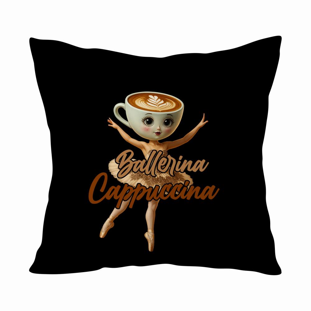 Brainrot Ballerina Cappuccina poduszka kolor czarnyy