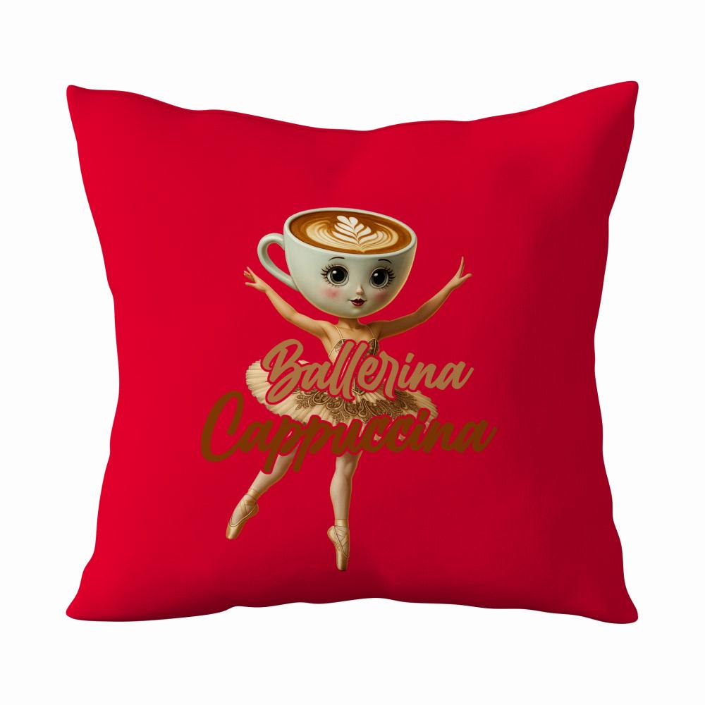 Brainrot Ballerina Cappuccina poduszka kolor czerwony