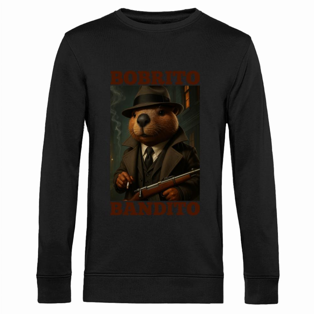 Brainrot Bobrito Bandito bluza męska bez kaptura kolor navy