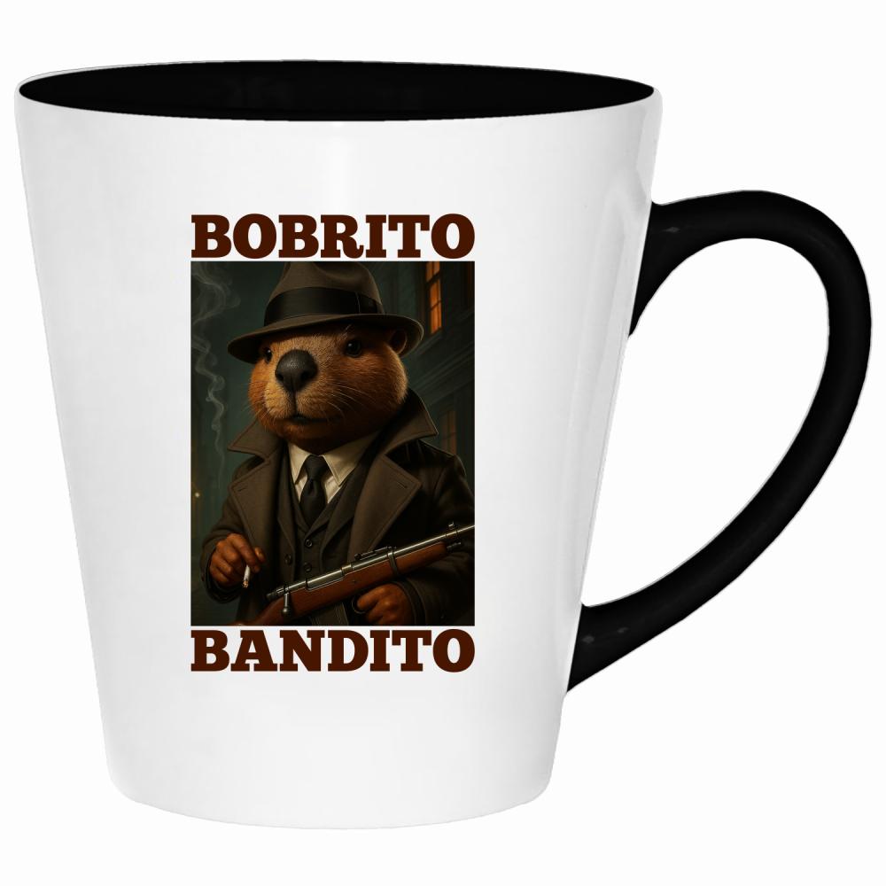 Brainrot Bobrito Bandito kubek latte kolor czarny