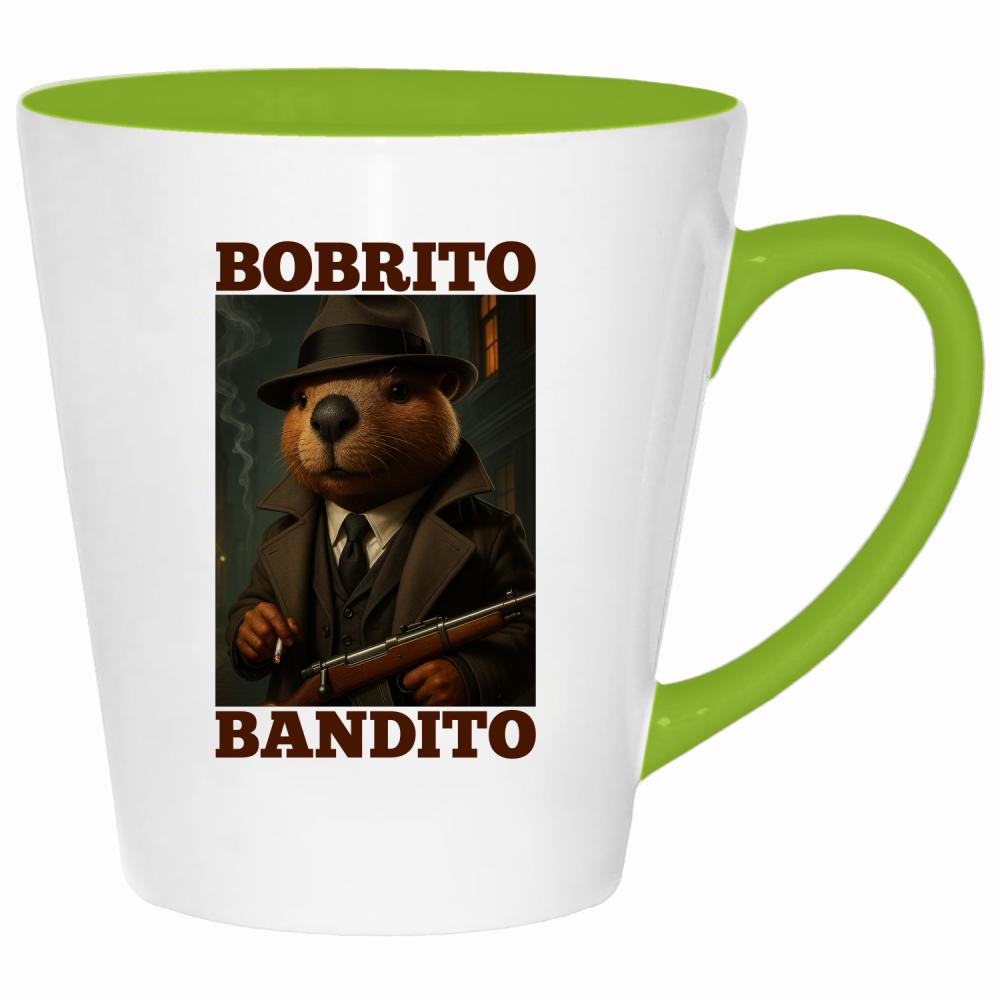 Brainrot Bobrito Bandito kubek latte kolor limonka