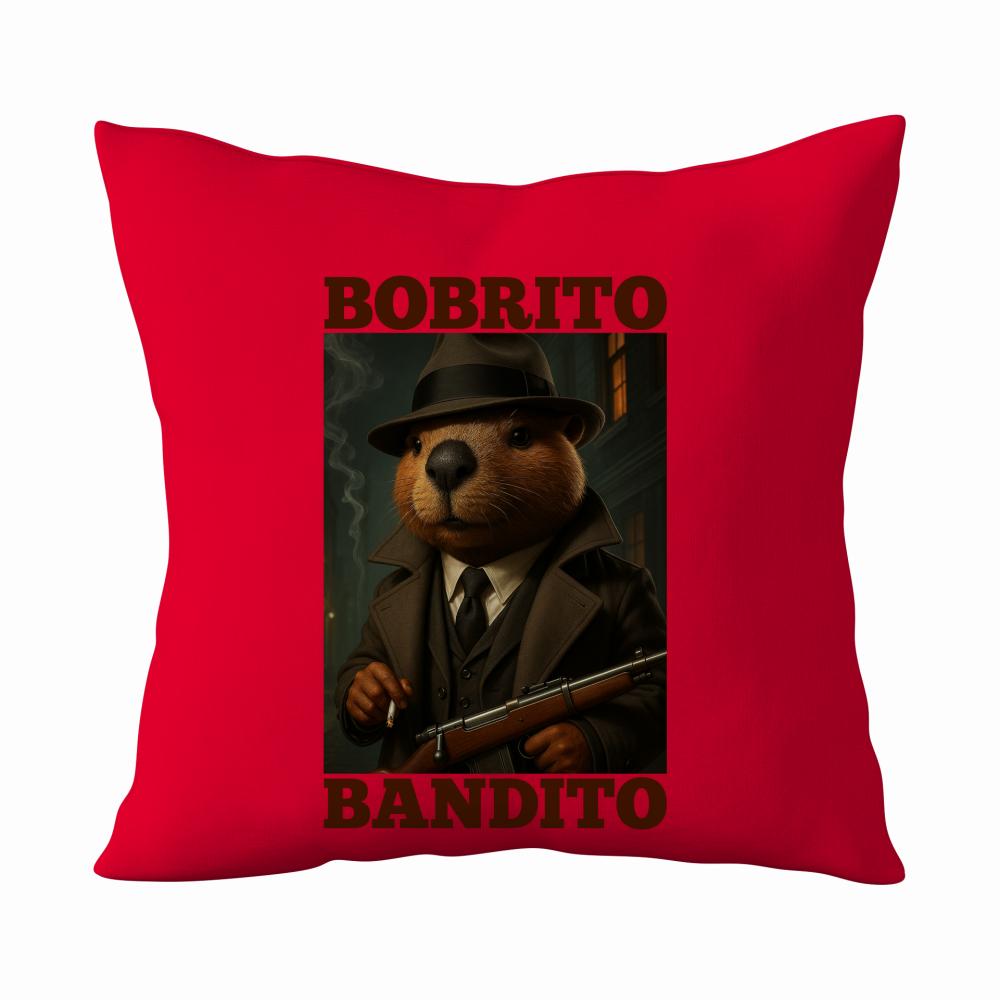 Brainrot Bobrito Bandito poduszka kolor czerwony