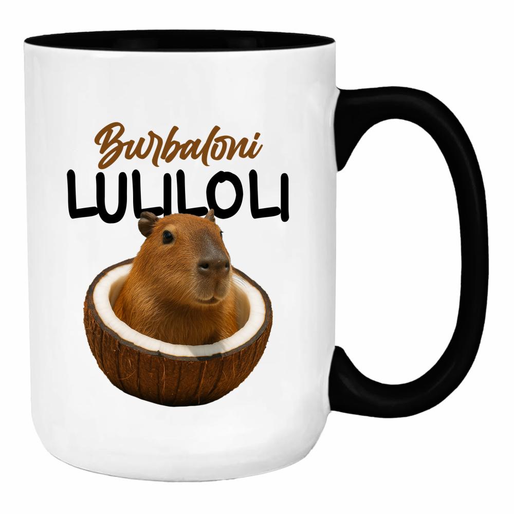 Brainrot Burbaloni Luliloli duży kubek ucho kolor kolor limonka