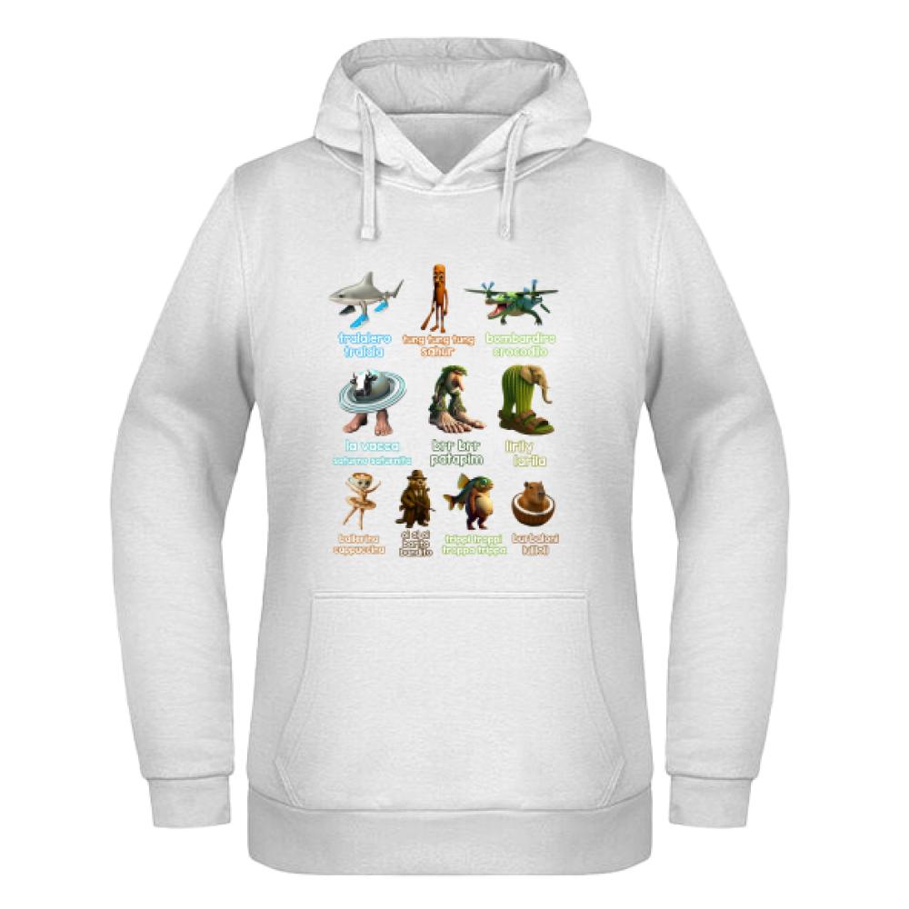 Brainrot Italiano bluza damska z kapturem