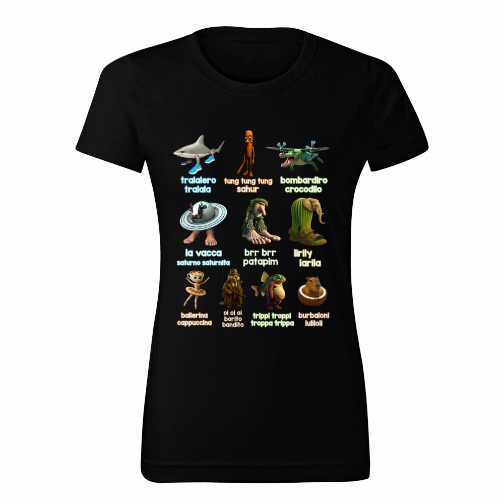 Brainrot Italiano koszulka damska kolor biały