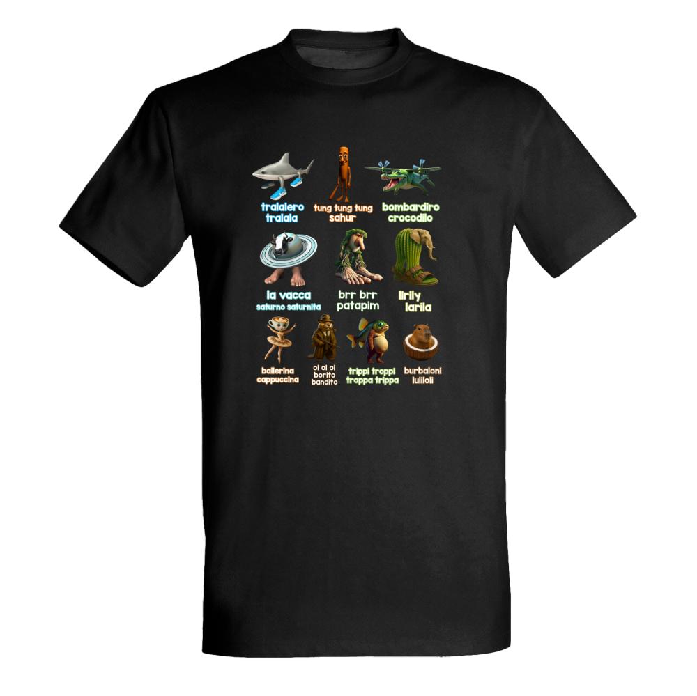 Brainrot Italiano koszulka męska kolor czarny