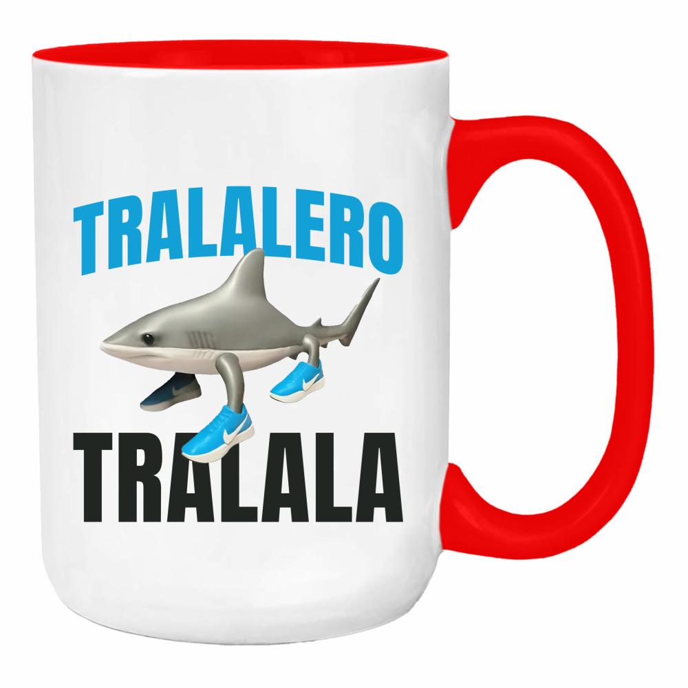 Brainrot Tralalero Tralala duży kubek ucho kolor kolor red