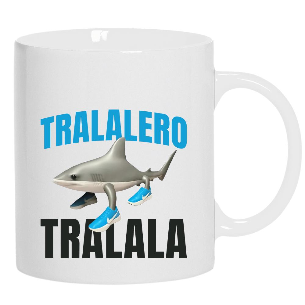 Brainrot Tralalero Tralala kubek ucho kolor kolor biały