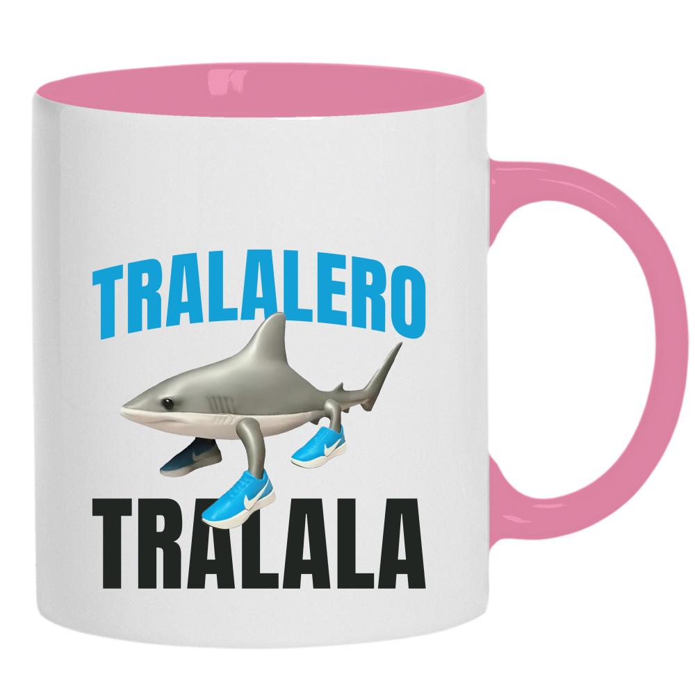 Brainrot Tralalero Tralala kubek ucho kolor kolor różowy