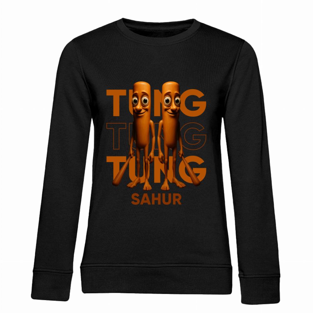 Brainrot Tung Tung Tung Sahur bluza damska bez kaptura kolor biały