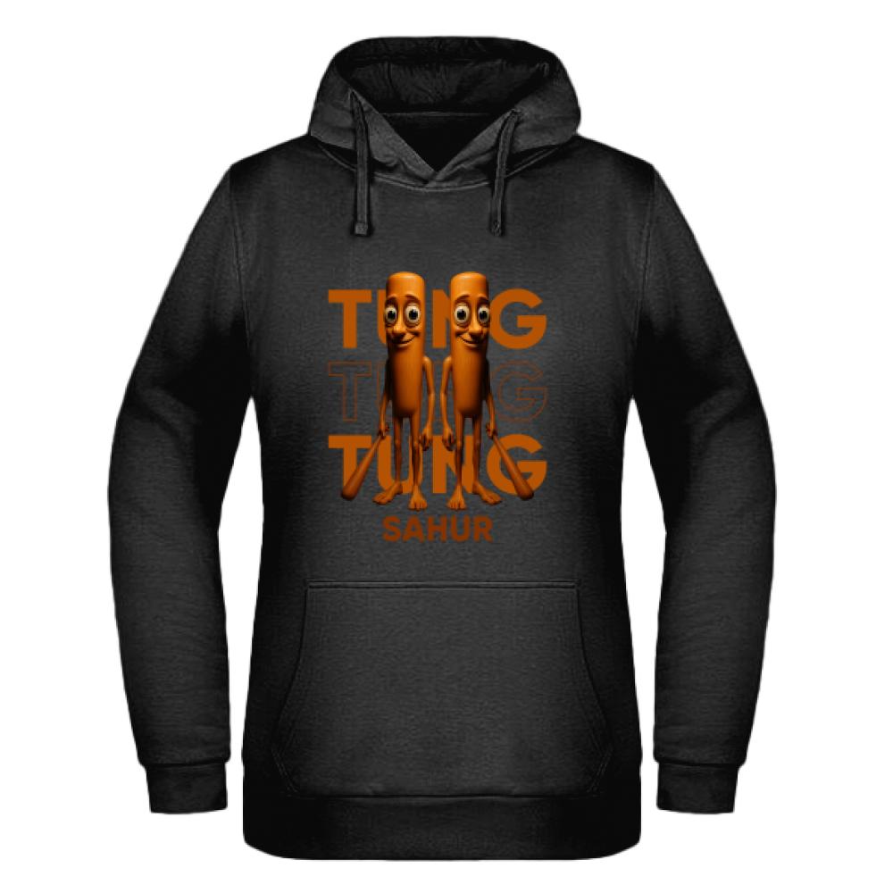 Brainrot Tung Tung Tung Sahur bluza damska z kapturem kolor turkus