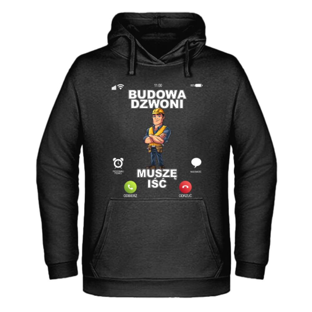 Budowa Dzwoni Muszę Iść 2 bluza męska z kapturem
