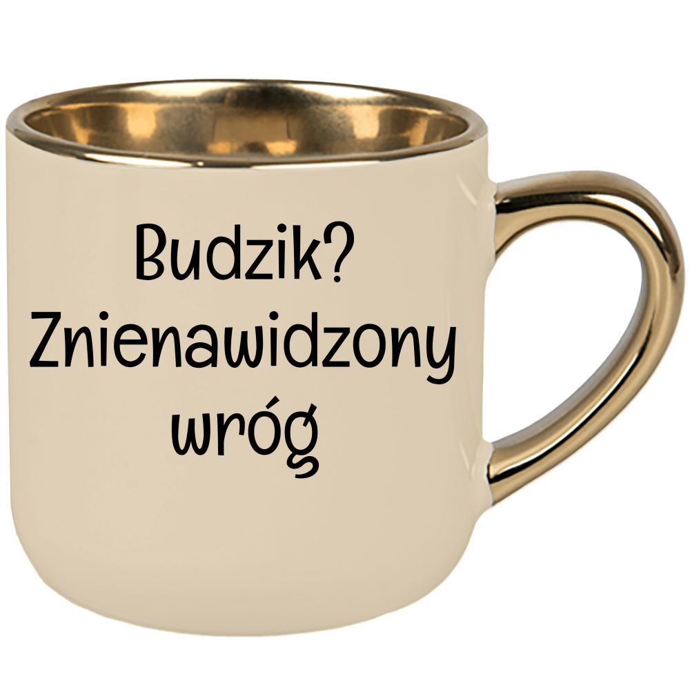 Budzik? Znienawidzony wróg. kubek elegant duży kolor kremowy