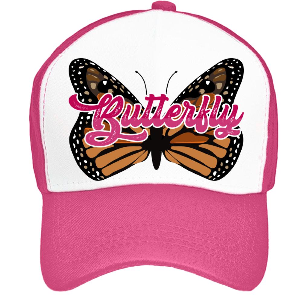 Butterfly czapka z daszkiem kolor french rose