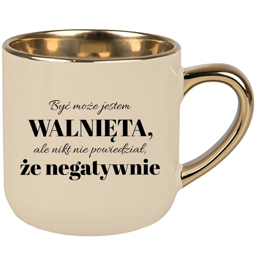 Być może jestem walnięta ale nie negatywnie kubek elegant duży kolor kremowy
