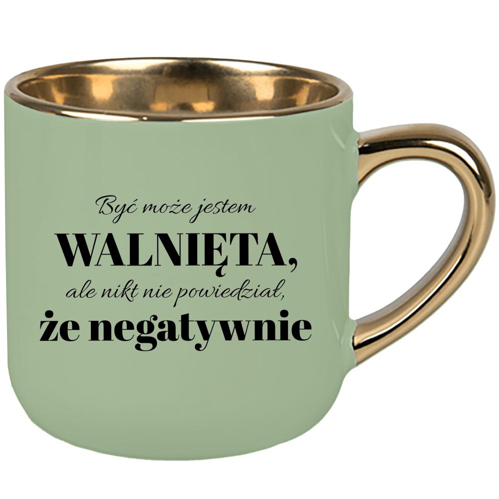 Być może jestem walnięta ale nie negatywnie kubek elegant duży kolor zielony 2