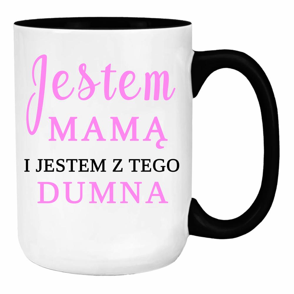 Bycie mamą to nie tylko rola to całe serce pasja duży kubek ucho kolor kolor zielony