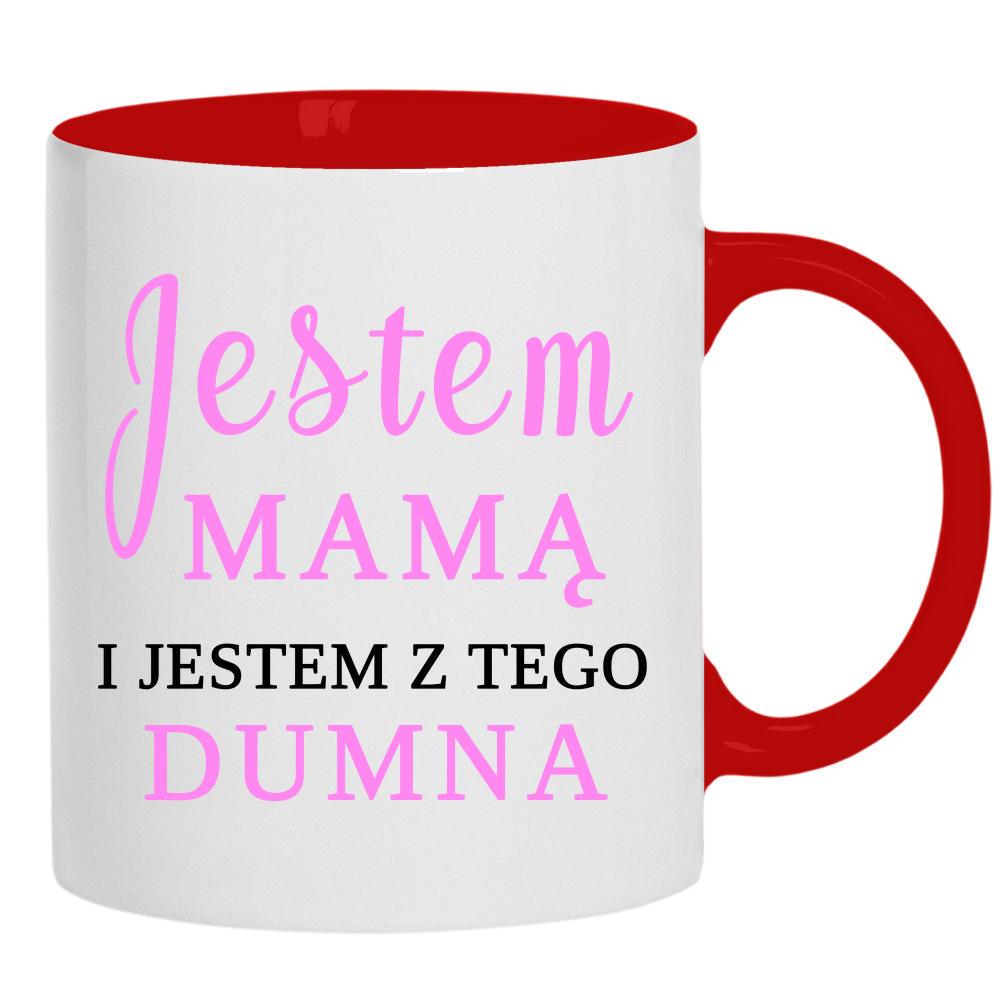 Bycie mamą to nie tylko rola to całe serce pasja kubek ucho kolor