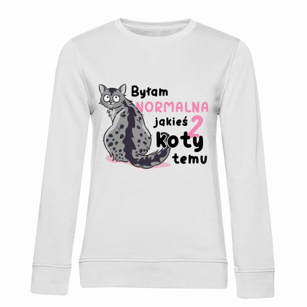Byłam Normalna 2 koty temu bluza damska bez kaptura