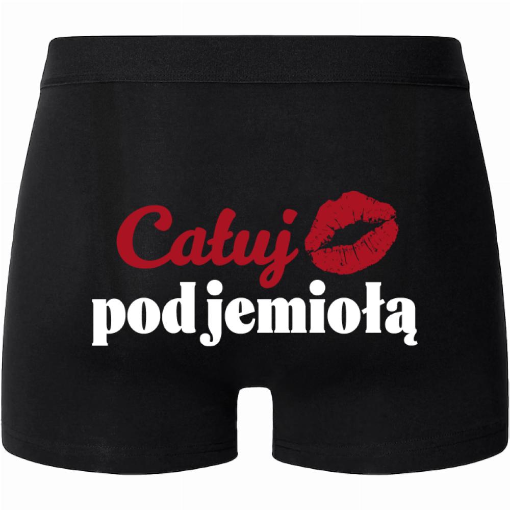 Całuj pod jemiołą bokserki męskie