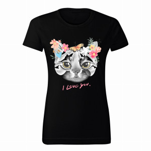 Cat I Love You Różowe