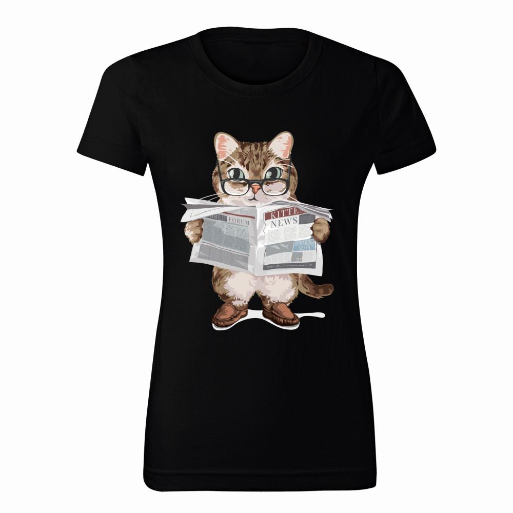 Cat News koszulka damska
