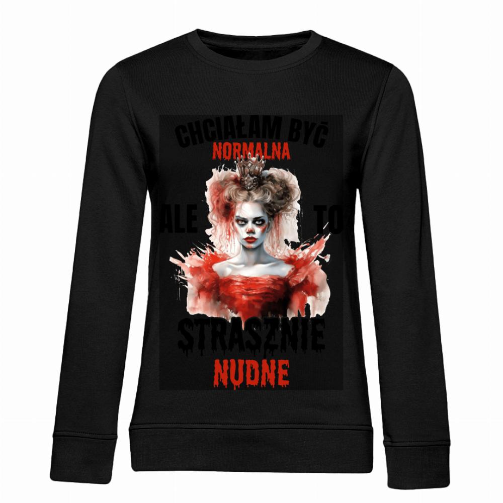 Chciałam być normalna… ale to strasznie nudne bluza damska bez kaptura kolor biały