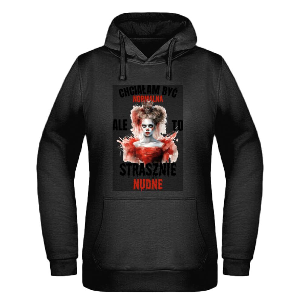 Chciałam być normalna… ale to strasznie nudne bluza damska z kapturem kolor jasnofioletowy