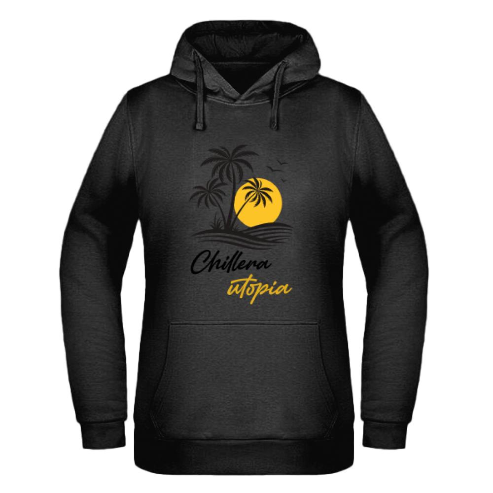 Chillera Utopia bluza damska z kapturem kolor zielony