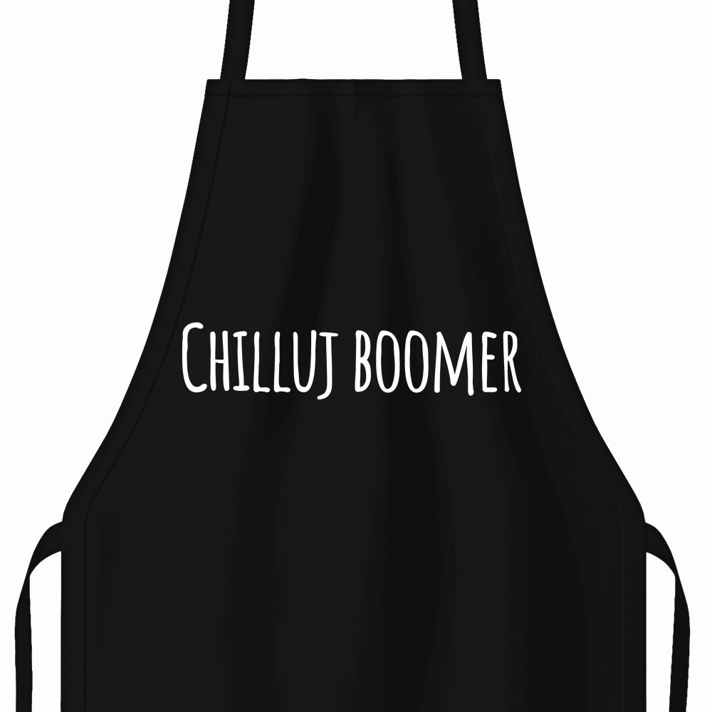 Chilluj Boomer fartuch kolor czerwony