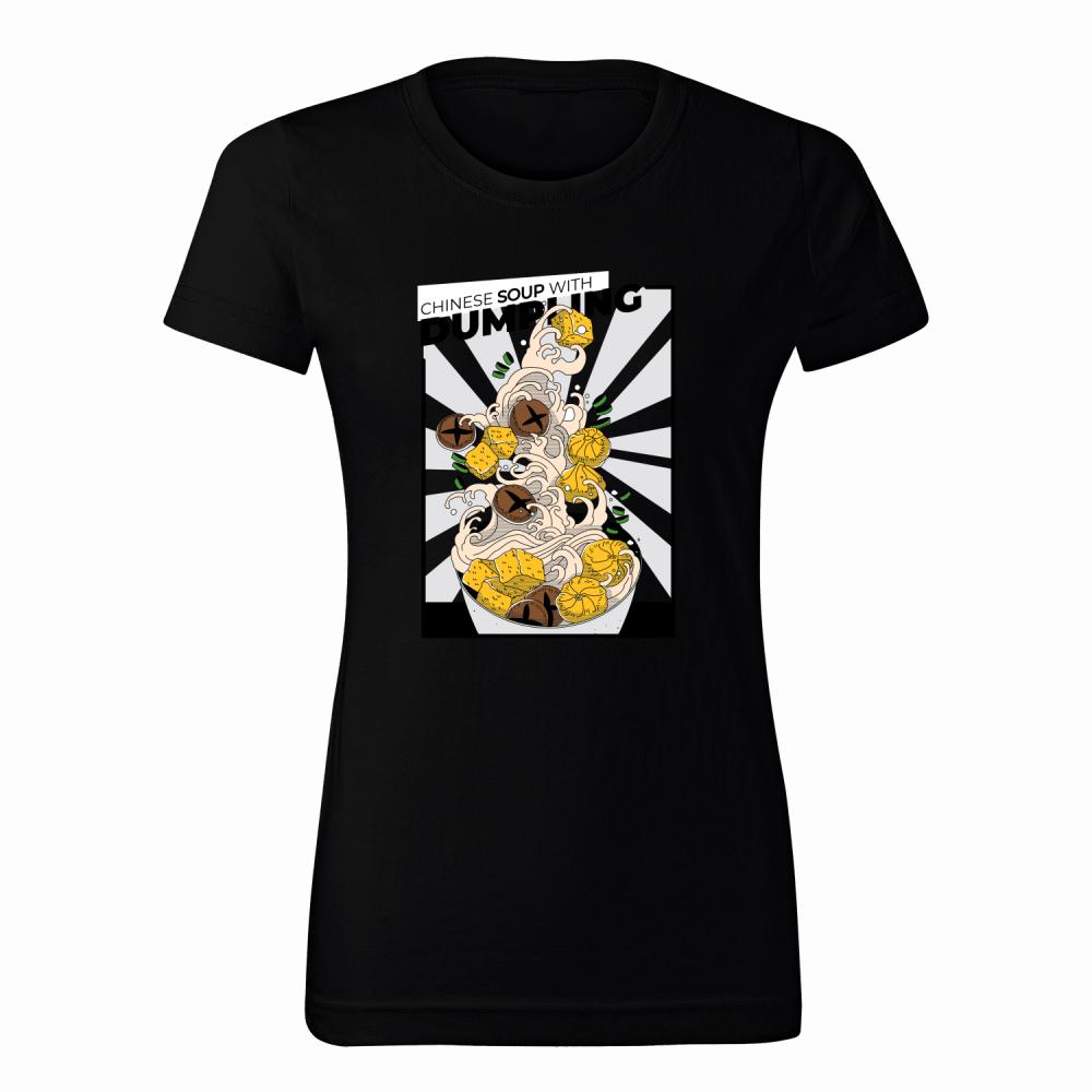 Chinese Soup with Dumpling koszulka damska kolor jasnofioletowy