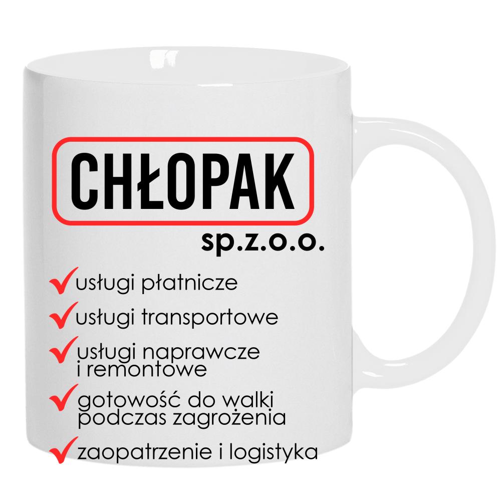CHŁOPAK sp. z o.o kubek ucho kolor kolor biały
