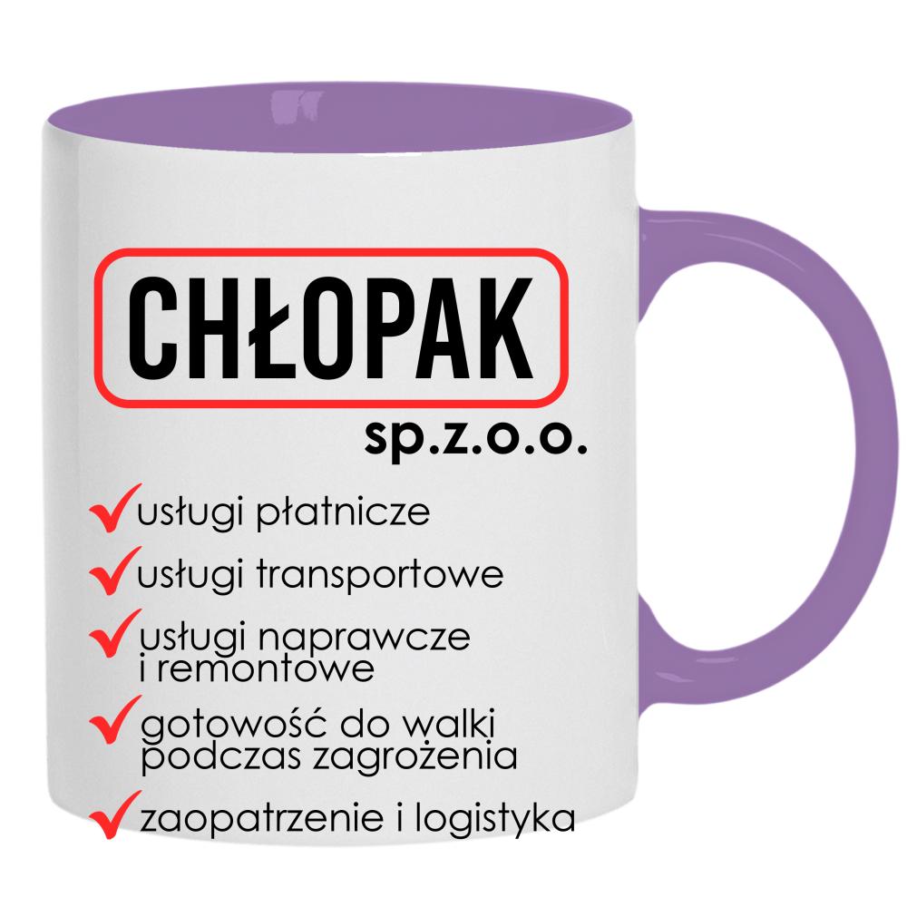 CHŁOPAK sp. z o.o kubek ucho kolor kolor jasnofioletowy