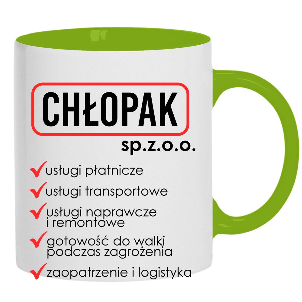 CHŁOPAK sp. z o.o kubek ucho kolor kolor zielony