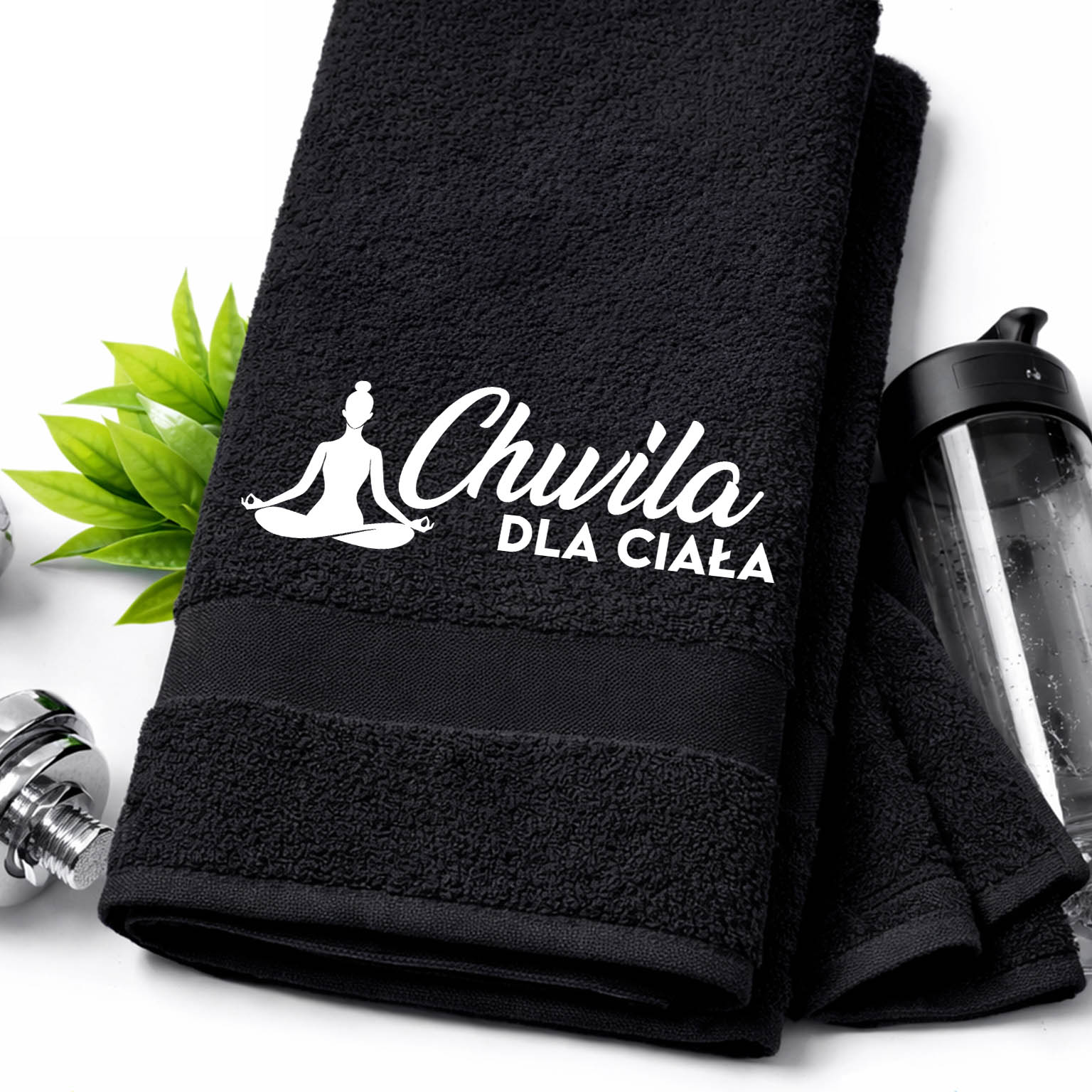 CHWILA DLA CIAŁA ręcznik fitness kolor czarny