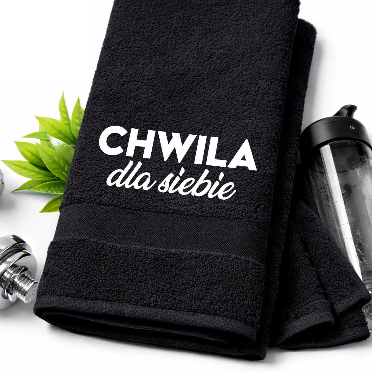 CHWILA DLA SIEBIE ręcznik fitness kolor czarny