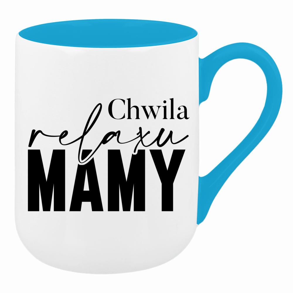 Chwila relaksu mamy kubek coffee kolor turkusowy