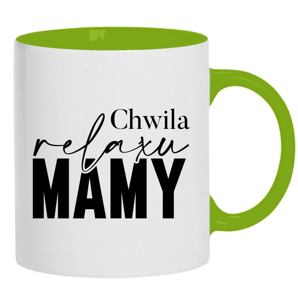 Chwila relaksu mamy kubek ucho kolor kolor zielony