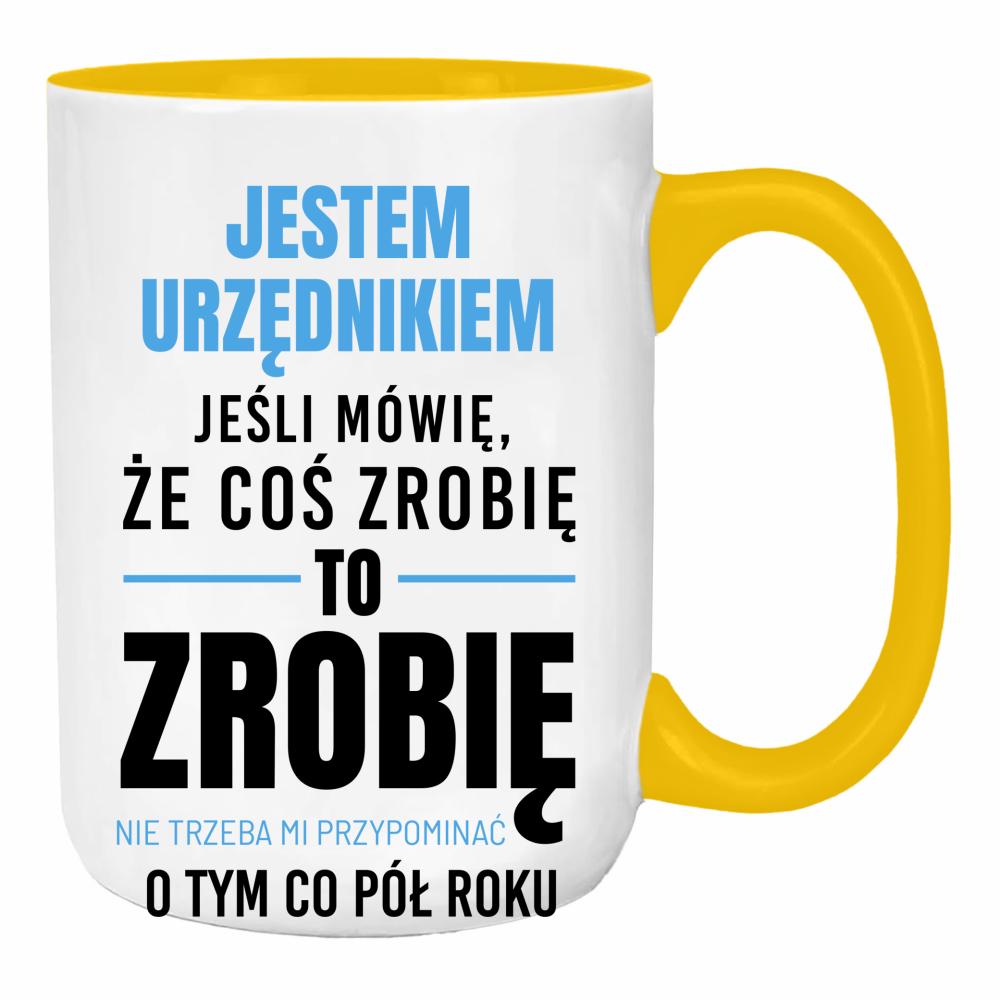 Cierpliwość, precyzja i… szczypta ironii duży kubek ucho kolor kolor żółty