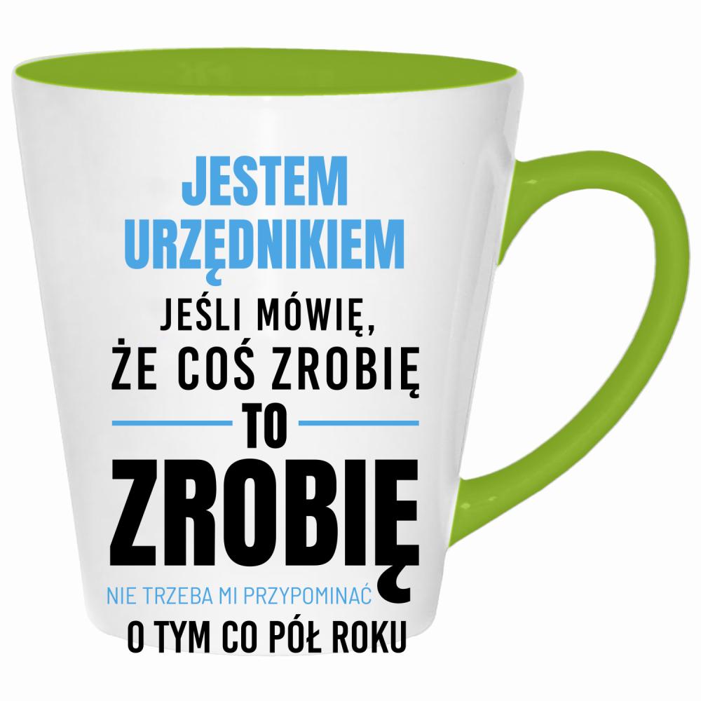 Cierpliwość, precyzja i… szczypta ironii kubek latte kolor limonka