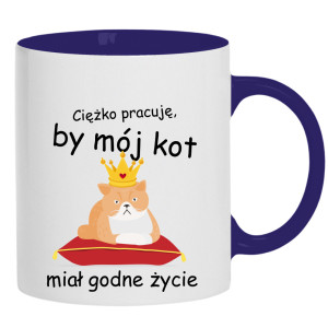 Ciężko pracuję. By mój kot