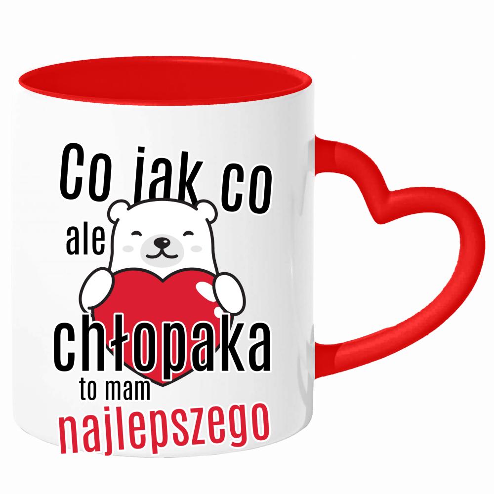 Co jak co, ale chłopaka to mam najlepszego kubek uchwyt serce