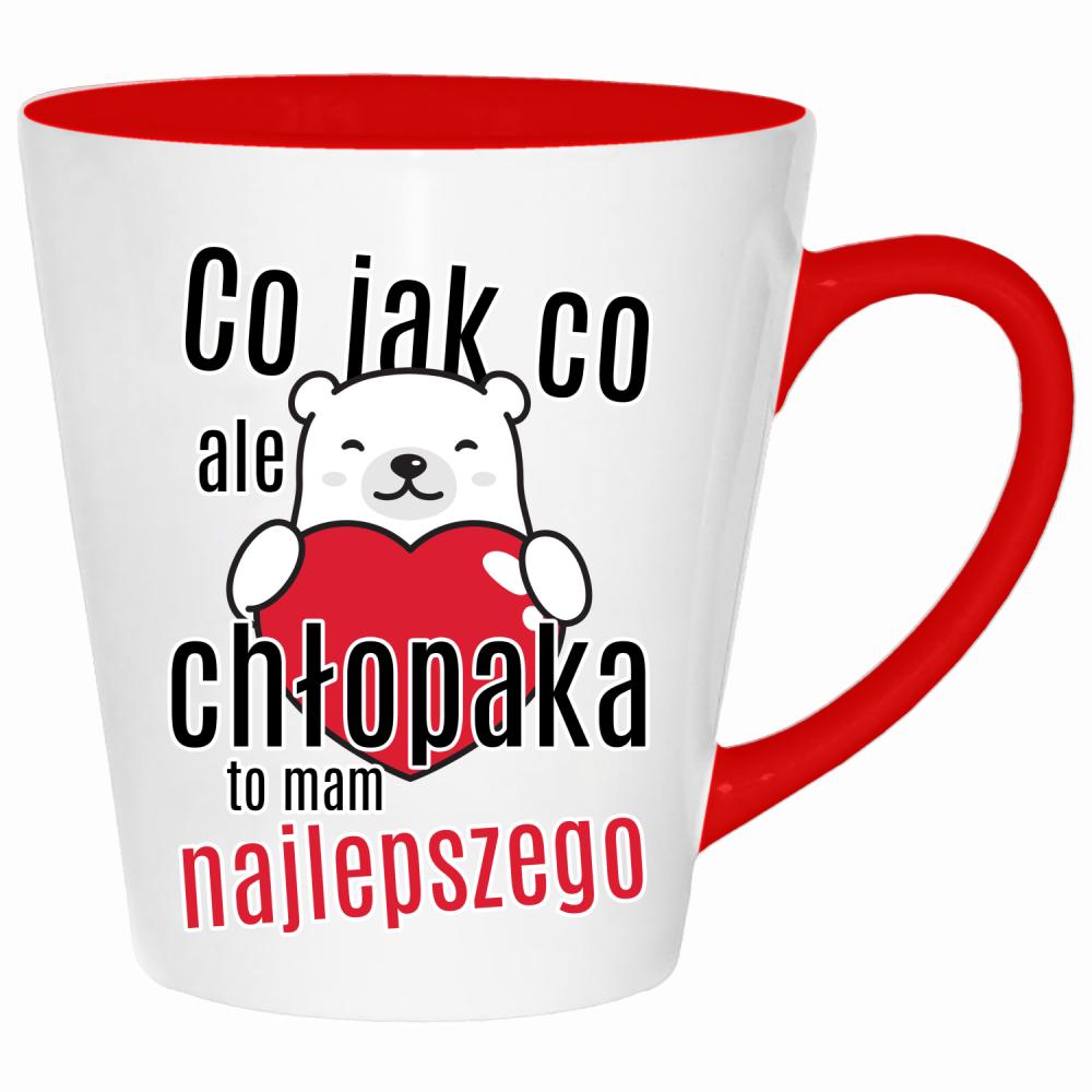 Co jak co, ale chłopaka to mam najlepszego kubek latte kolor czerwony latte