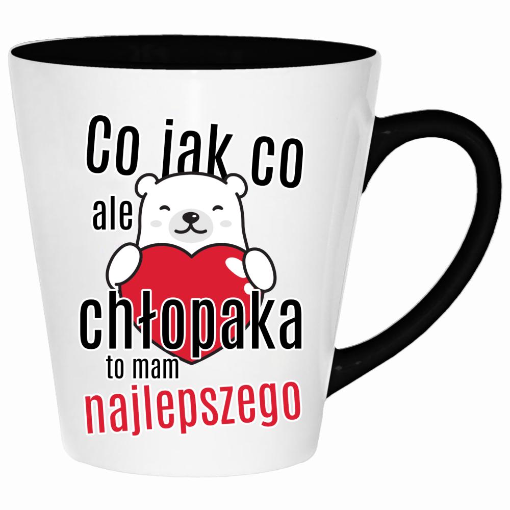 Co jak co, ale chłopaka to mam najlepszego kubek latte kolor miętowo zielony
