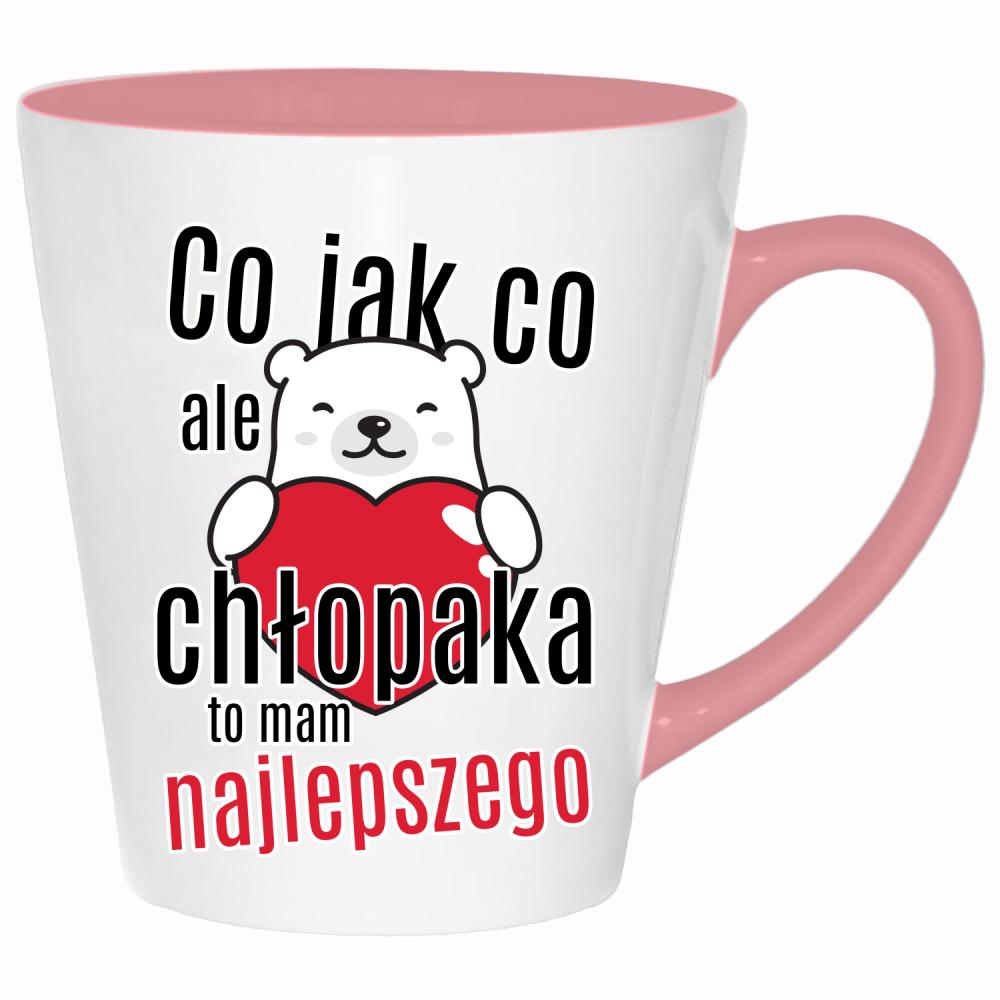 Co jak co, ale chłopaka to mam najlepszego kubek latte kolor pink