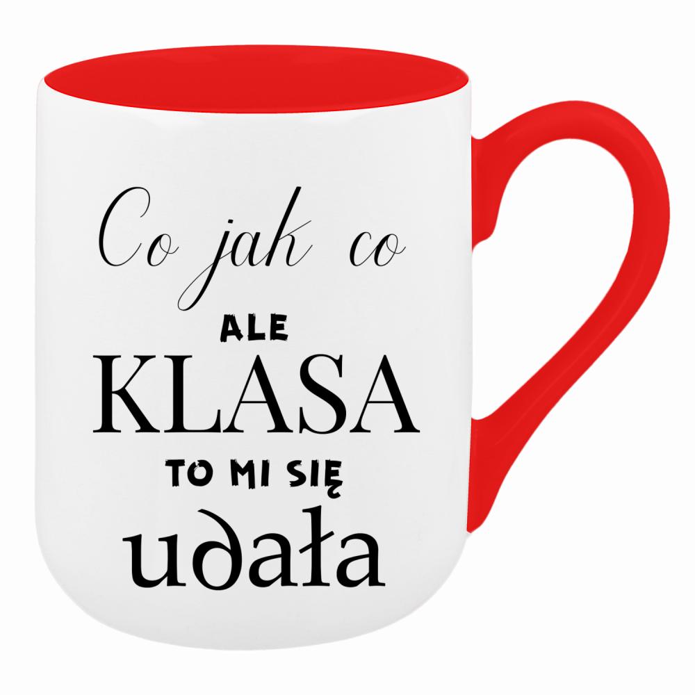 Co jak co, ale klasa to mi się udała kubek coffee kolor czerwony latte
