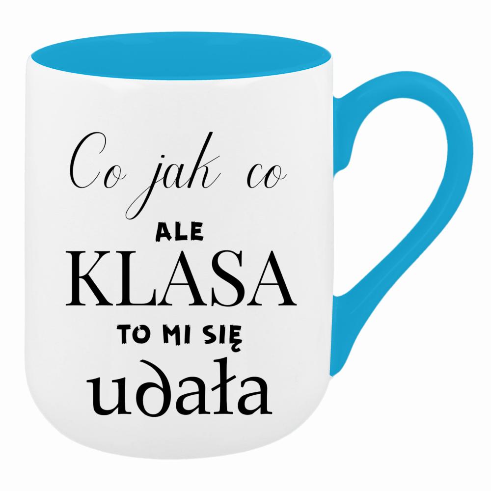 Co jak co, ale klasa to mi się udała kubek coffee kolor turkusowy