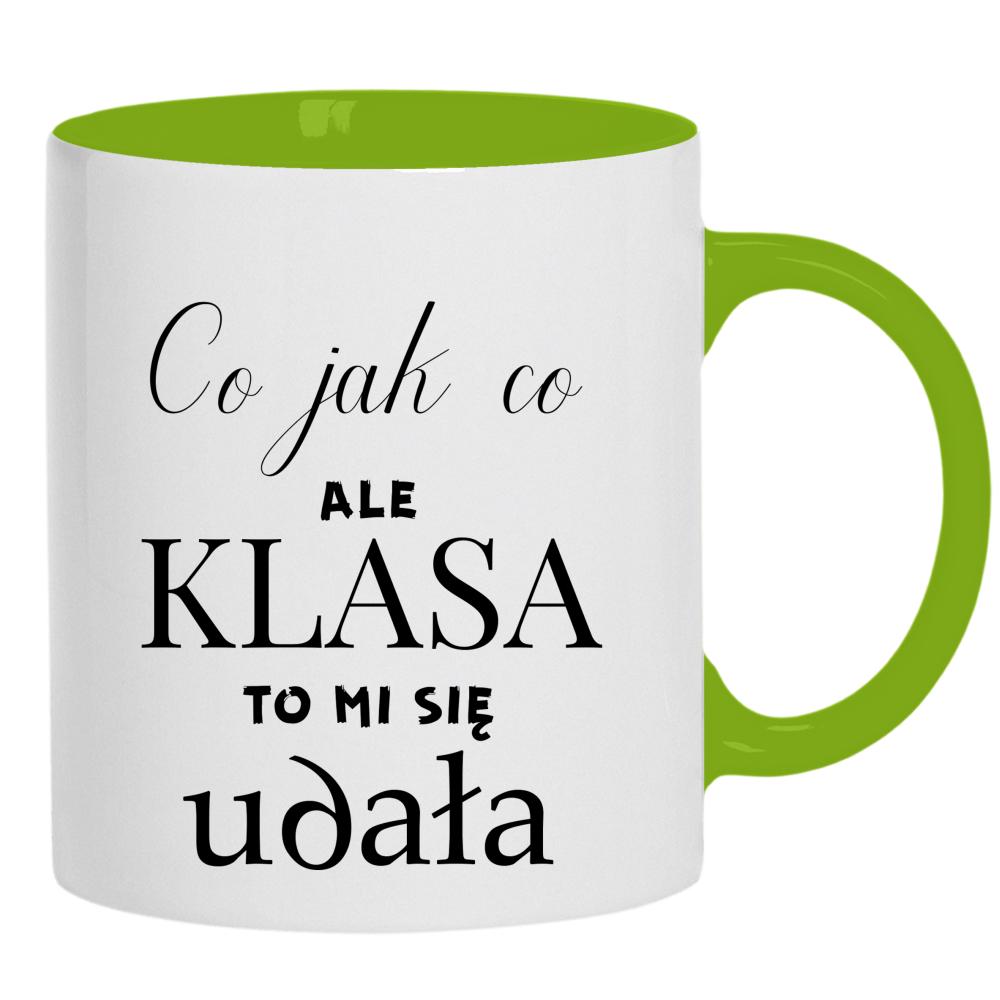 Co jak co, ale klasa to mi się udała kubek ucho kolor kolor zielony