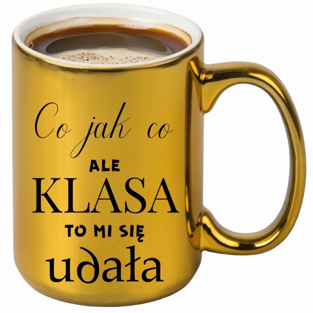 Co jak co, ale klasa to mi się udała kubek złoty kolor różowy